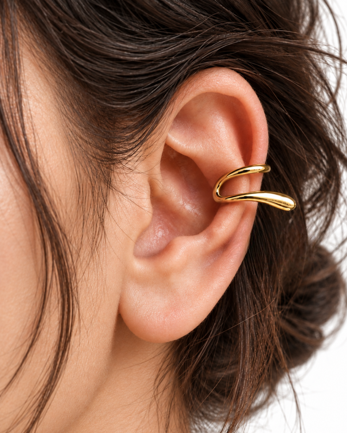 Liquid Tine Sculptural Ear Cuff