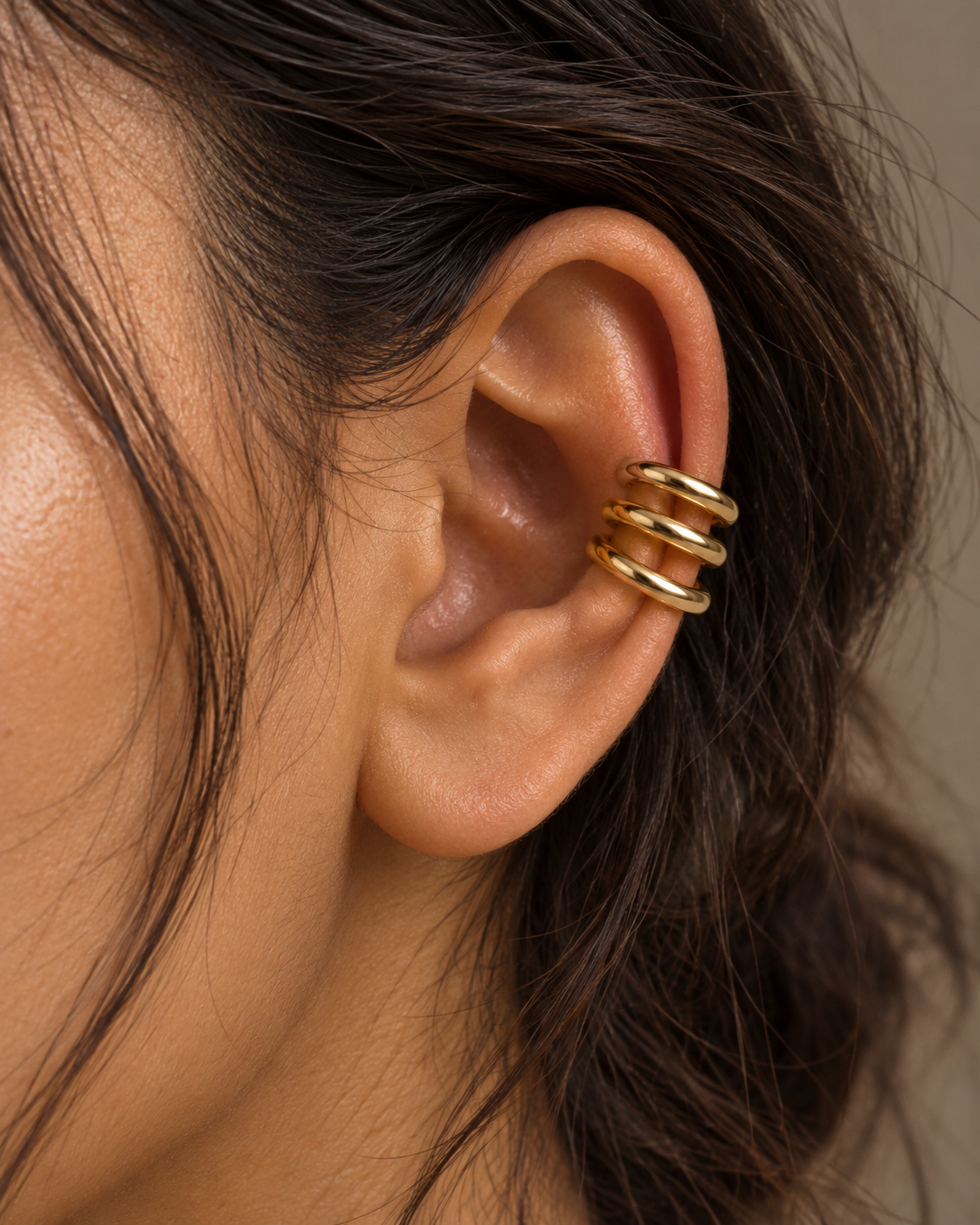 Triple Arc Polished Ear Cuff