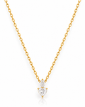Pear & Heart CZ Double Drop Necklace