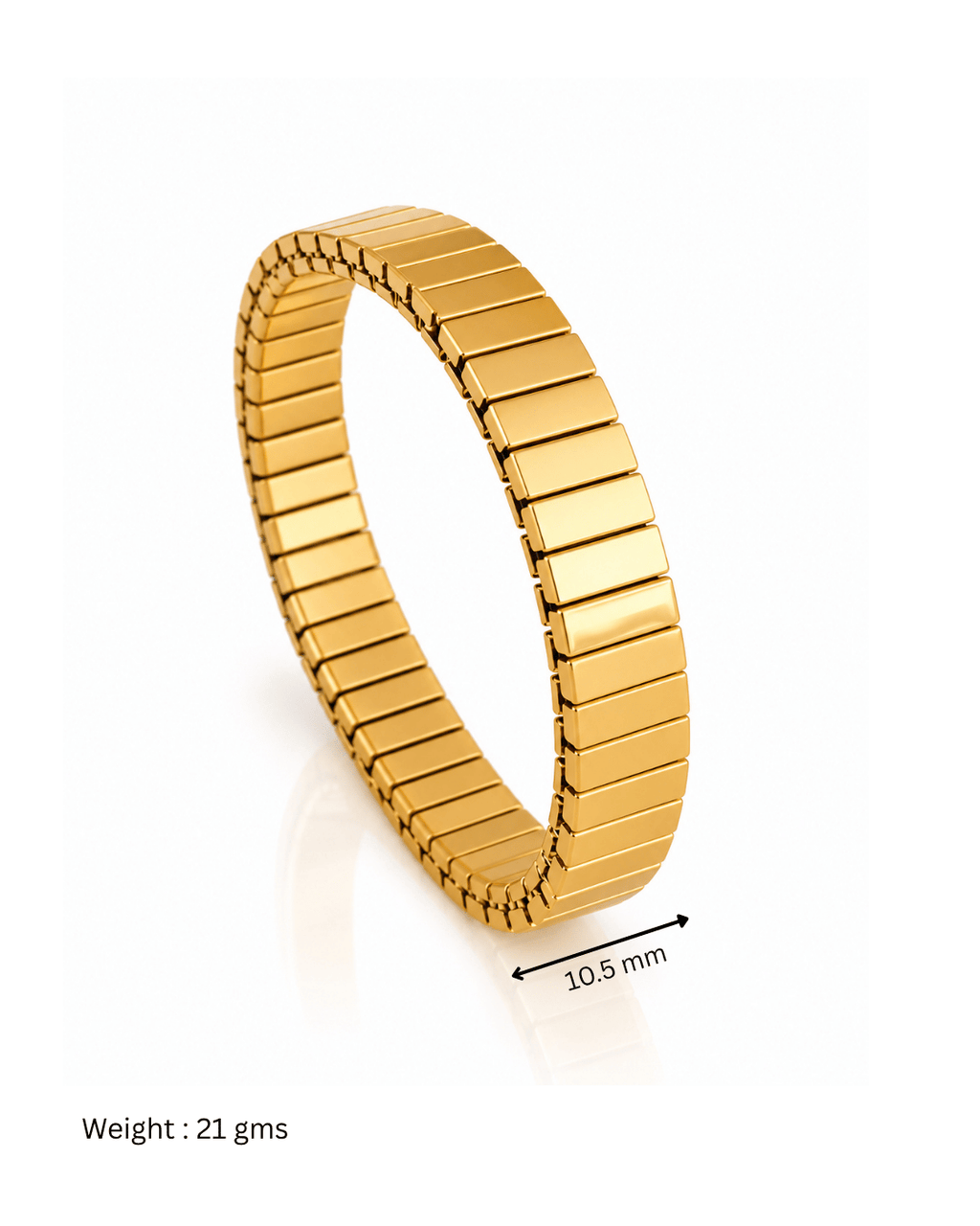 Gold Tile Stretch Bracelet
