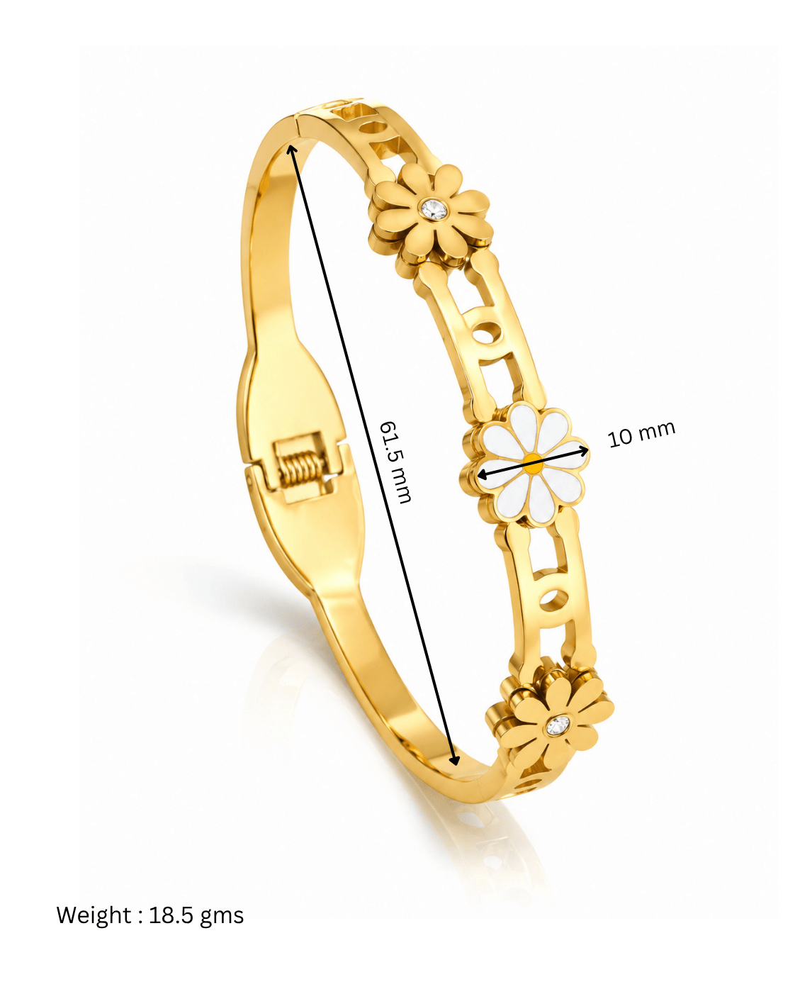Daisy Bloom Spring Cuff Bracelet