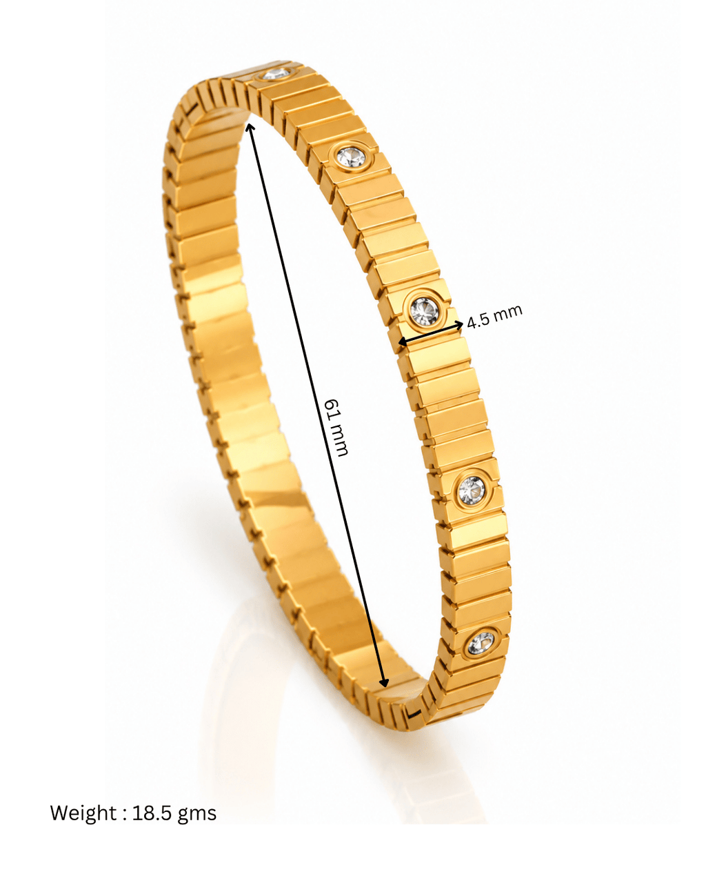 CZ Station Side Lock Cuff Bracelet