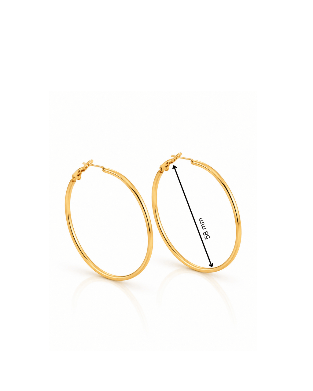Oversized Slim Tube Hoop Earrings