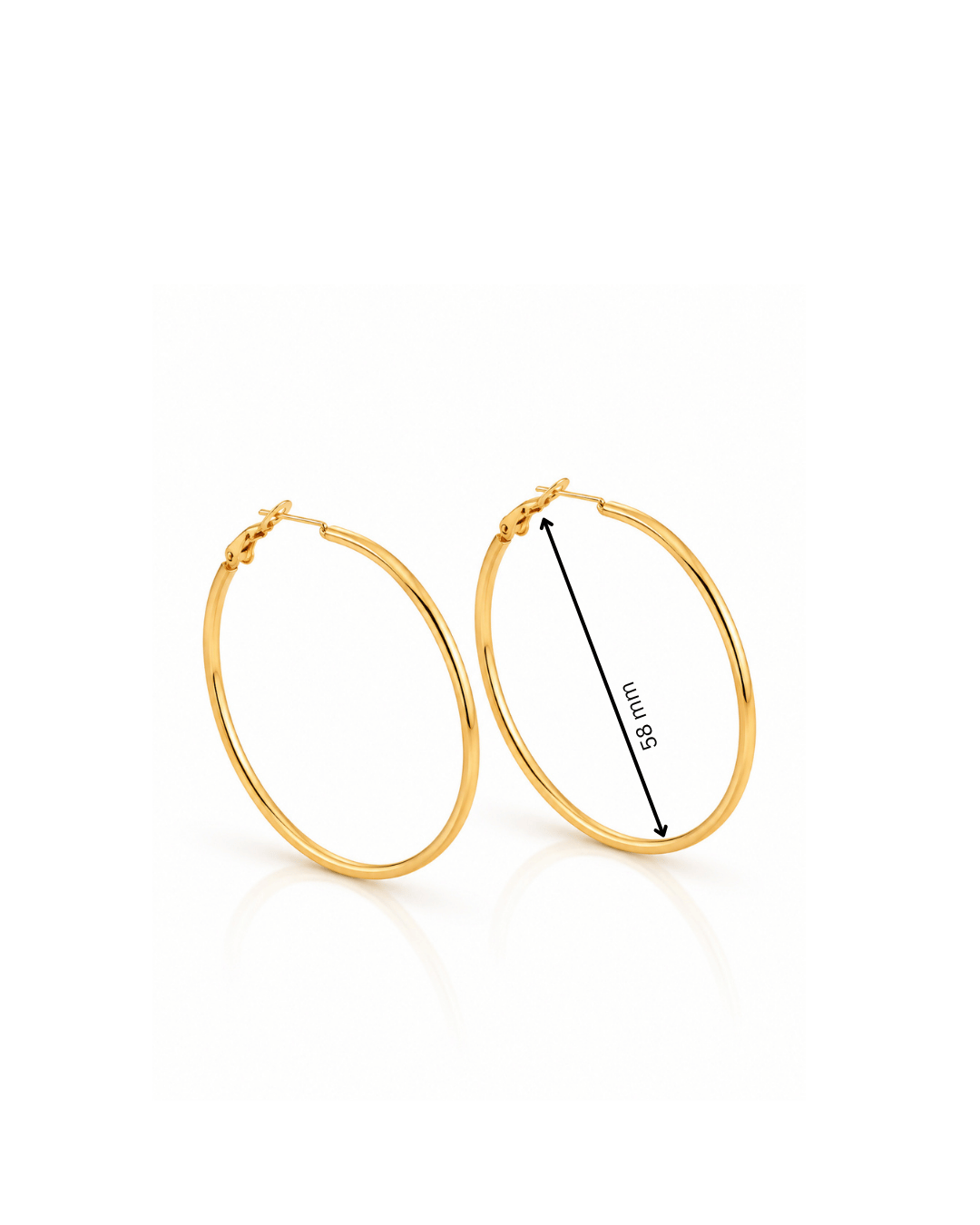 Oversized Slim Tube Hoop Earrings