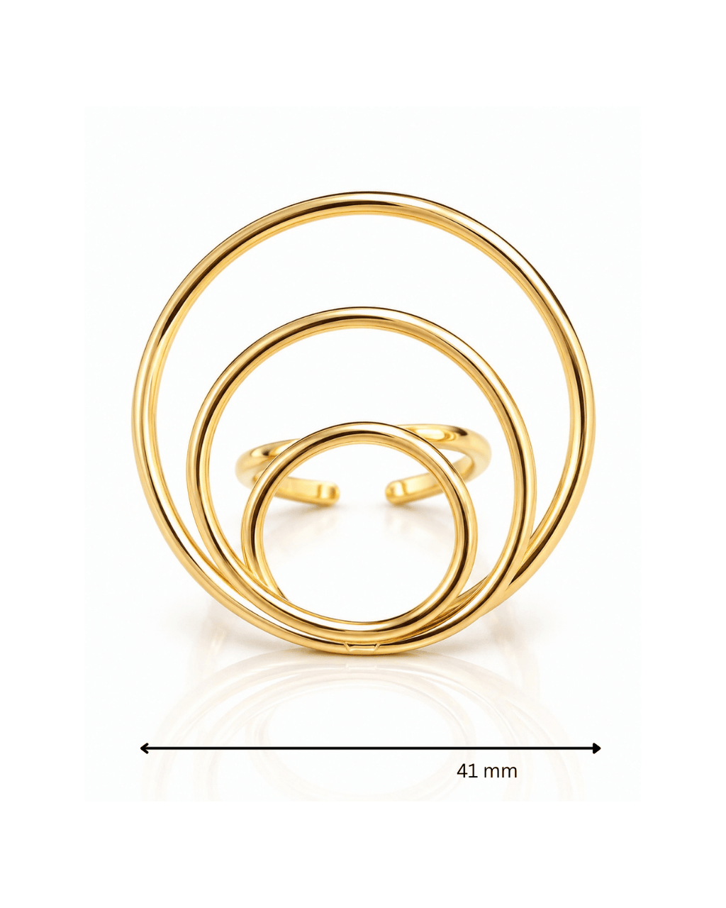 Triple Orbit Open Cuff Ring