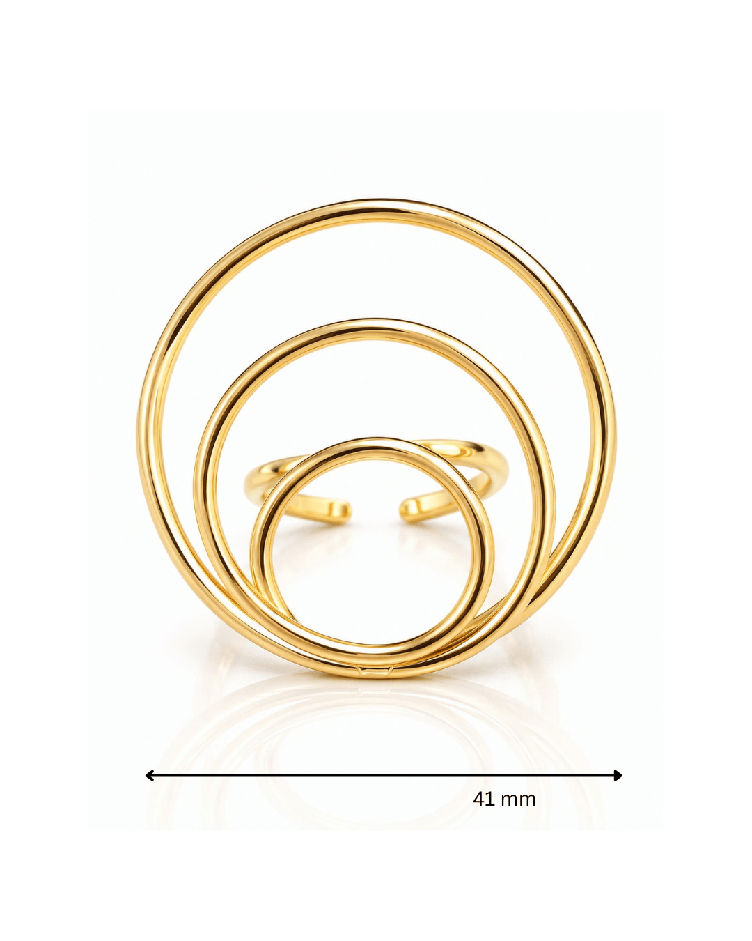 Triple Orbit Open Cuff Ring