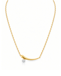Molten Curve Solitaire Necklace