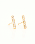 Pave Bar Stud Earrings