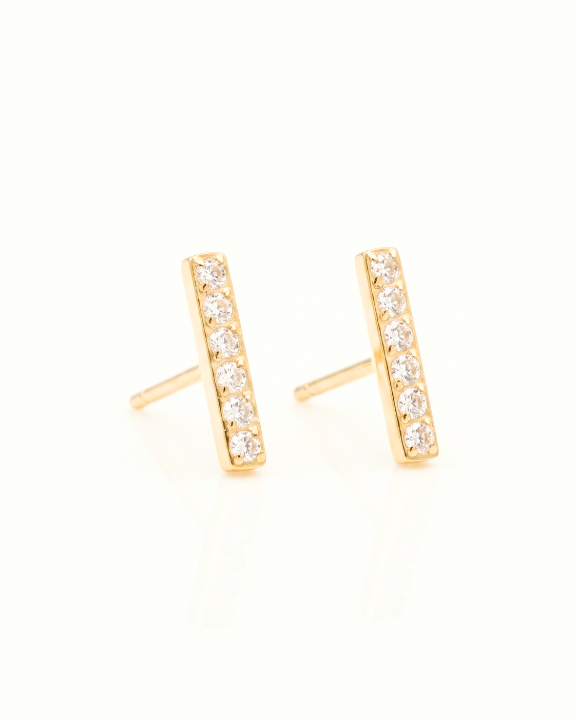Pave Bar Stud Earrings