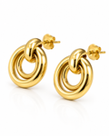 Double Hoop Door Knocker Earrings