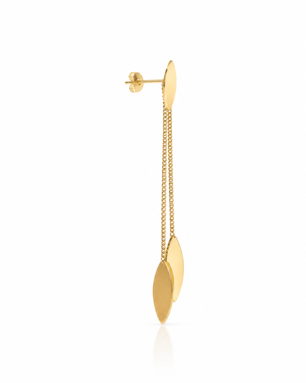 Marquise Drop Chain Threader Earrings