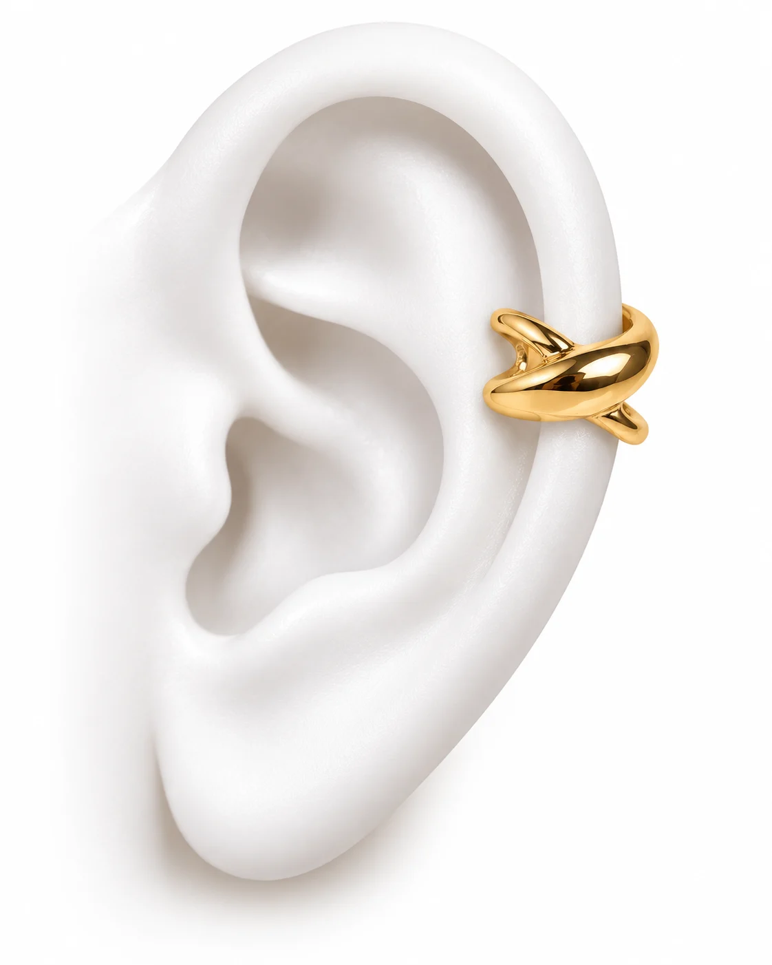 Molten Dome Sculptural Ear Cuff