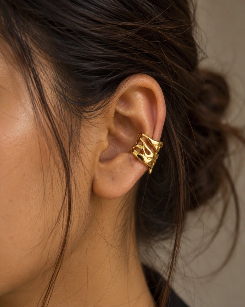 Molten Crown Sculptural Ear Cuff