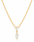 Double Marquise CZ Drop Necklace