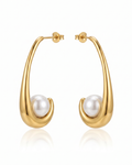 Pearl Drop Teardrop Long Earrings