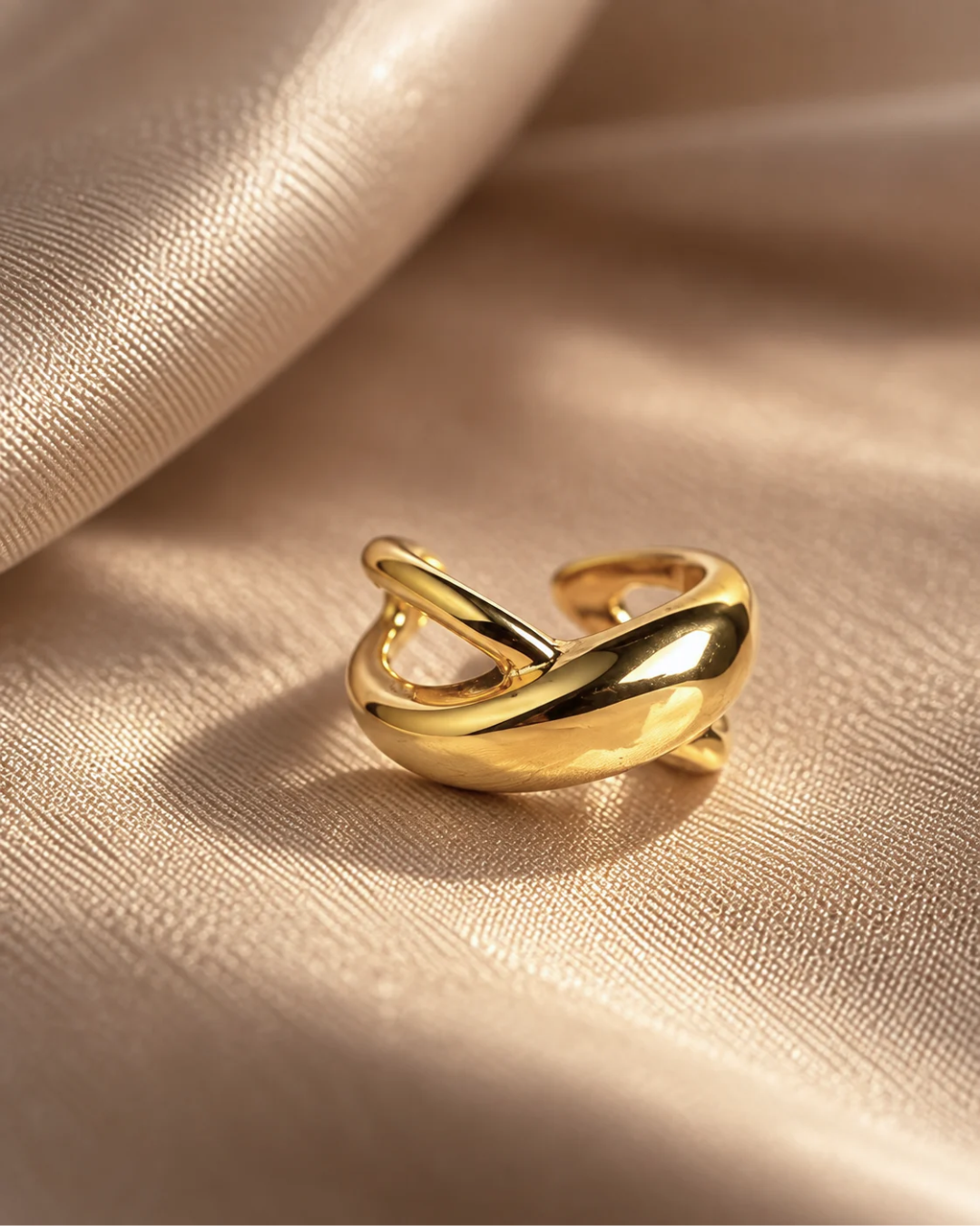 Molten Dome Sculptural Ear Cuff