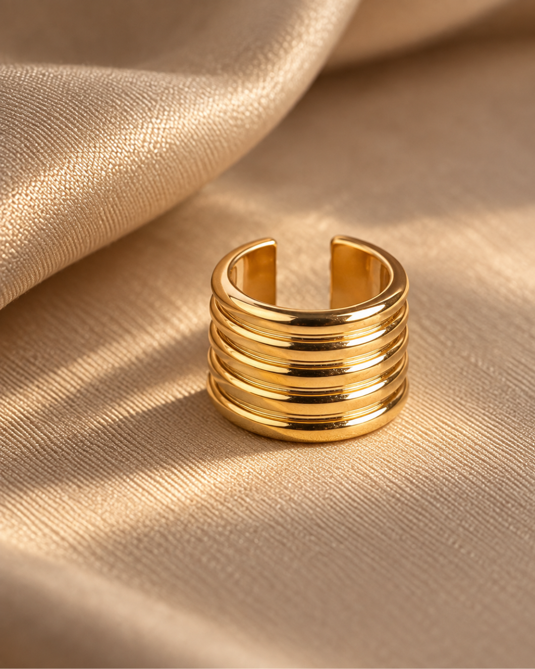 Stacked Ridge Ear Cuff