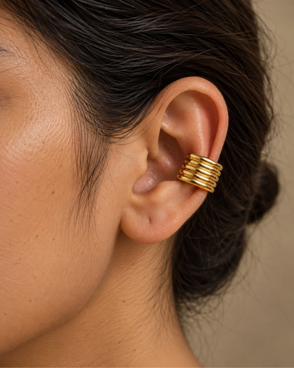 Stacked Ridge Ear Cuff