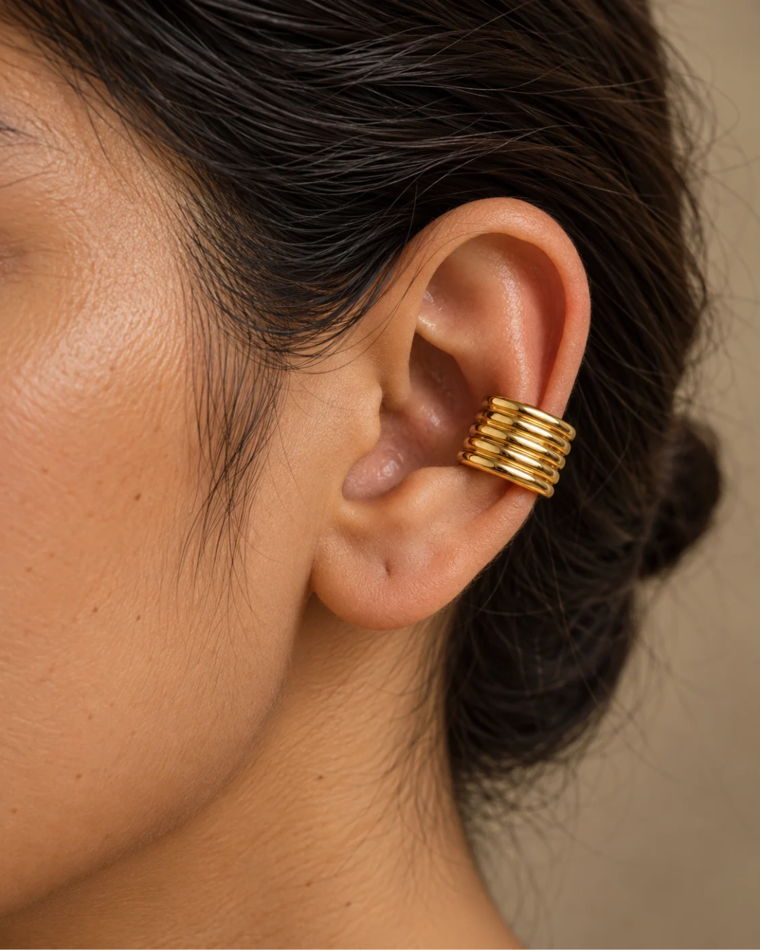 Stacked Ridge Ear Cuff