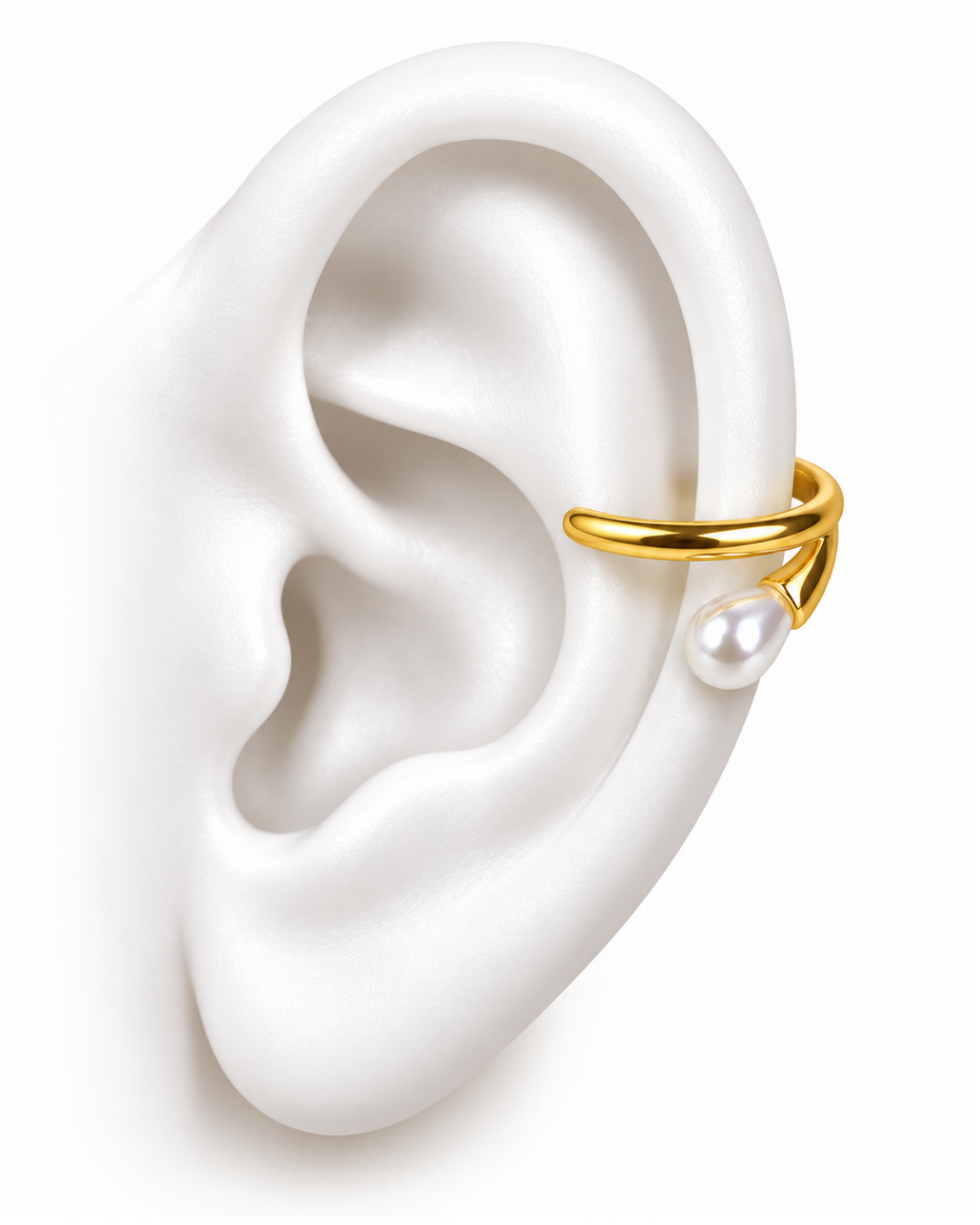 Pearl Tip Sleek Ear Cuff