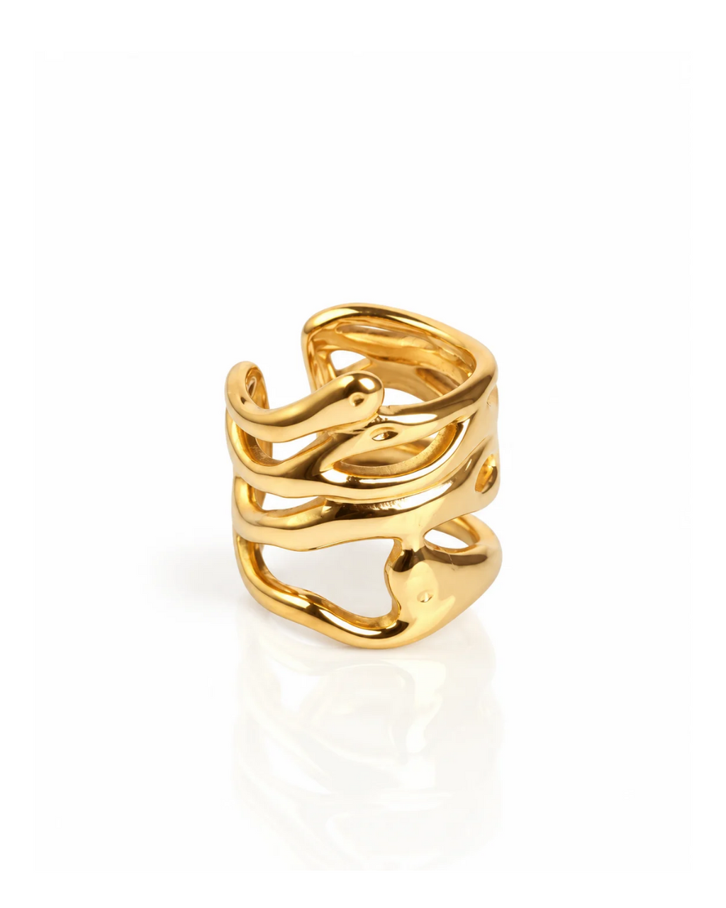 Molten Crown Sculptural Ear Cuff