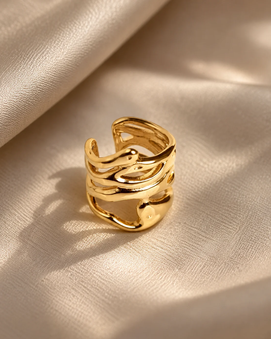 Molten Crown Sculptural Ear Cuff