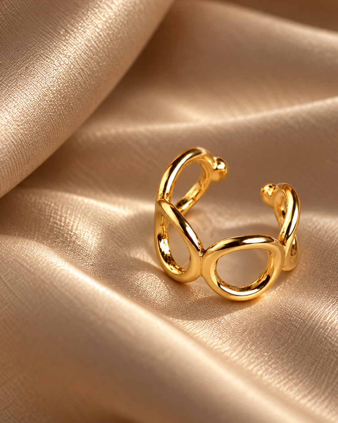 Double Petal Open Ear Cuff