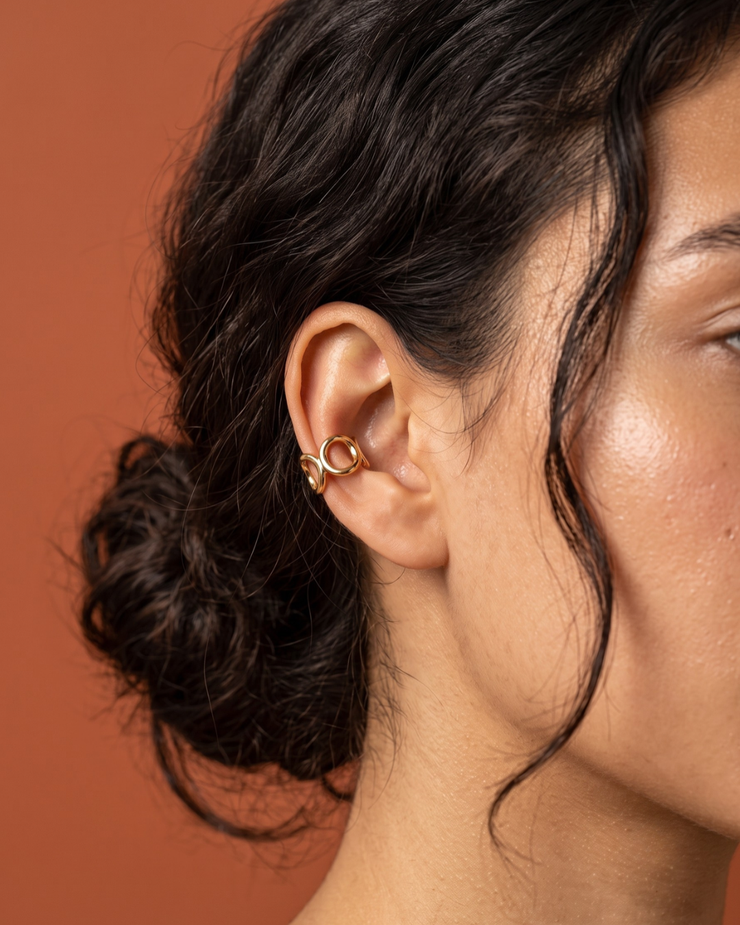 Double Petal Open Ear Cuff