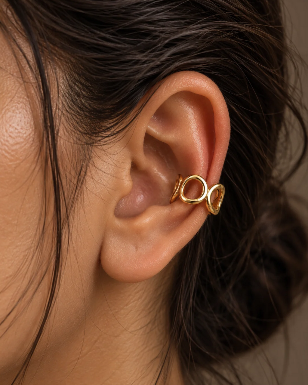 Double Petal Open Ear Cuff
