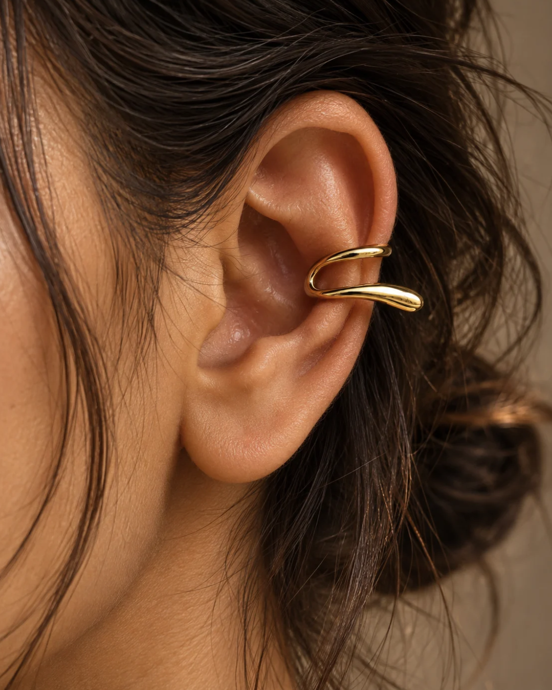 Liquid Tine Sculptural Ear Cuff