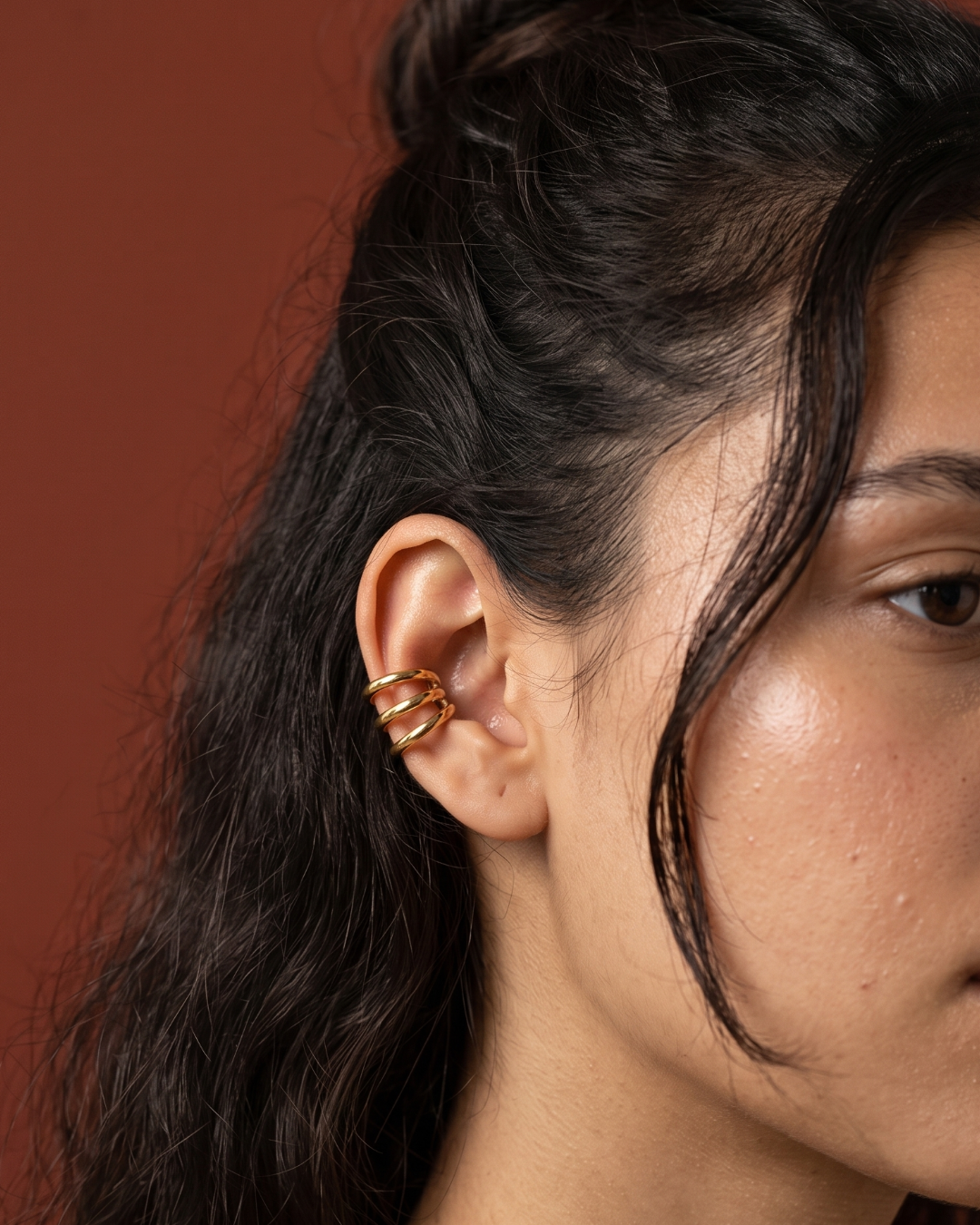 Triple Arc Polished Ear Cuff