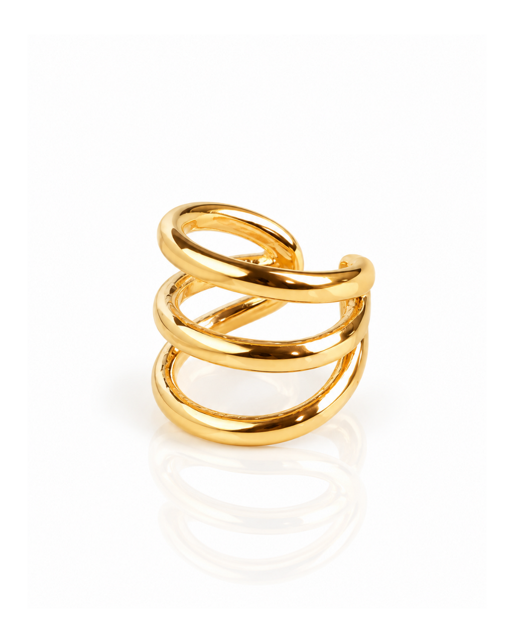 Triple Arc Polished Ear Cuff
