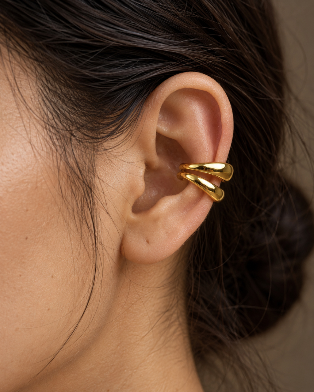 Double Arc Sculptural Ear Cuff