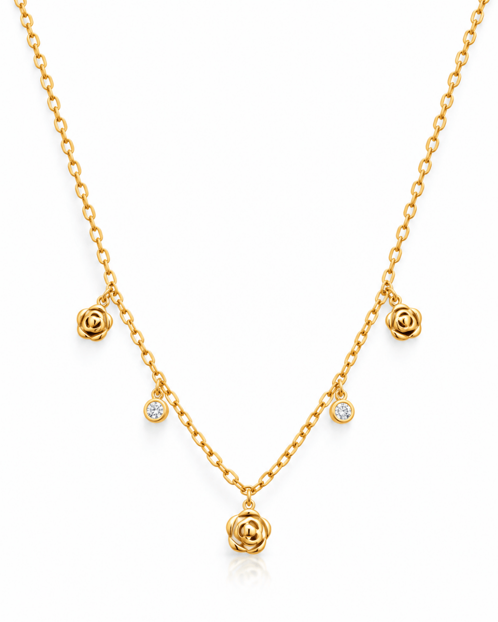 Rose Bloom Station Necklace