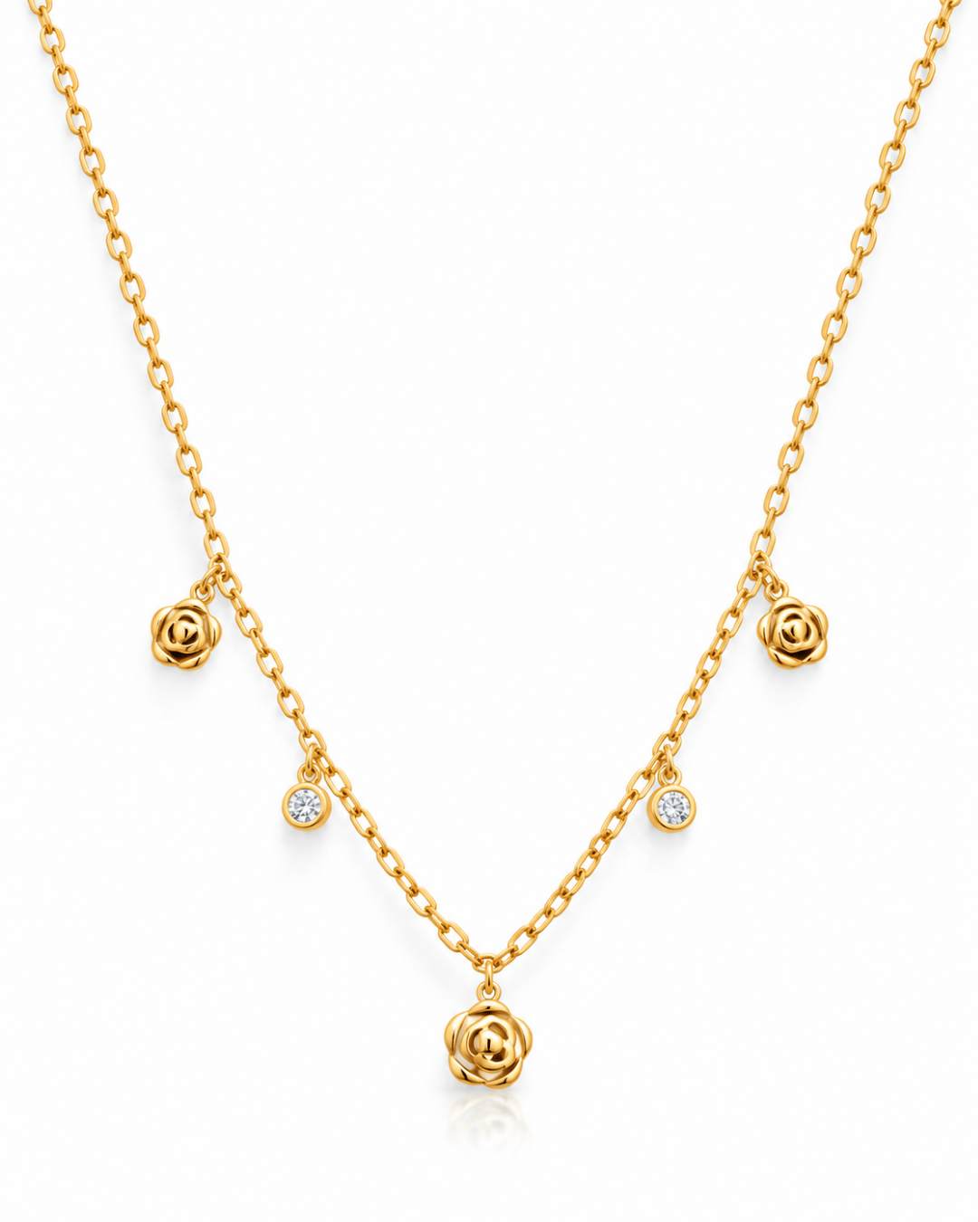 Rose Bloom Station Necklace