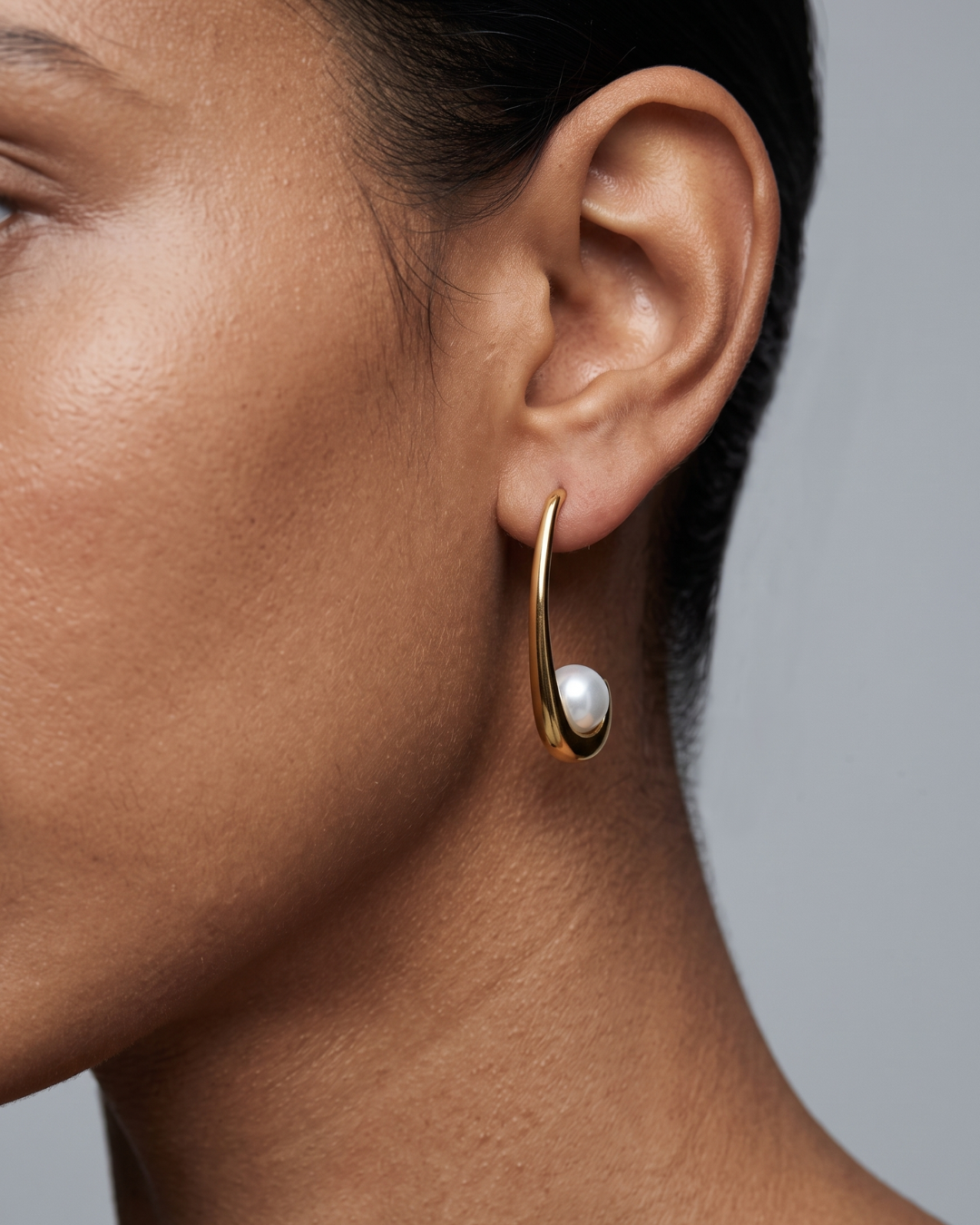 Pearl Drop Teardrop Long Earrings