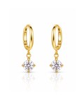 CZ Drop Huggie Hoop Earrings