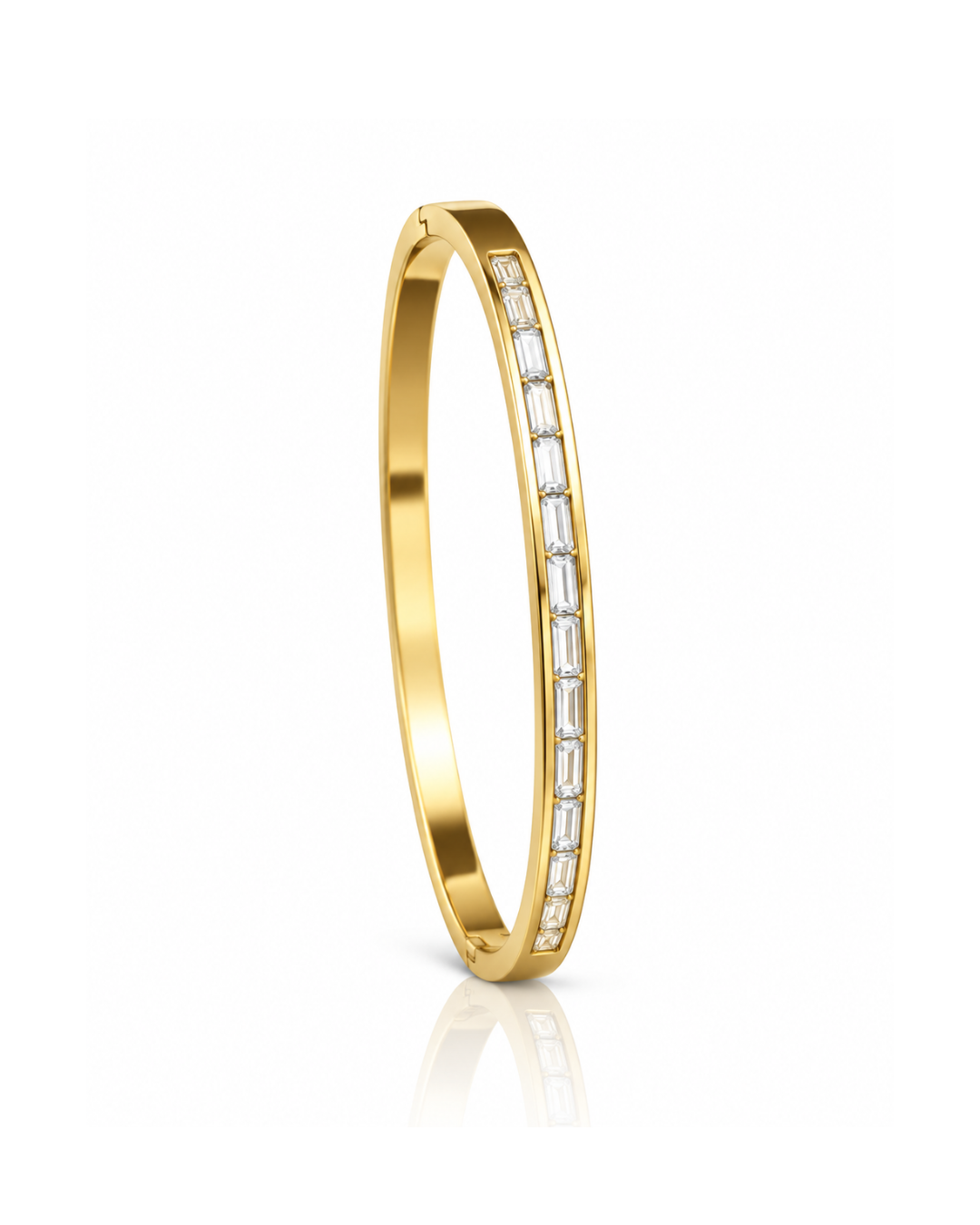 Baguette Channel Cuff Bracelet