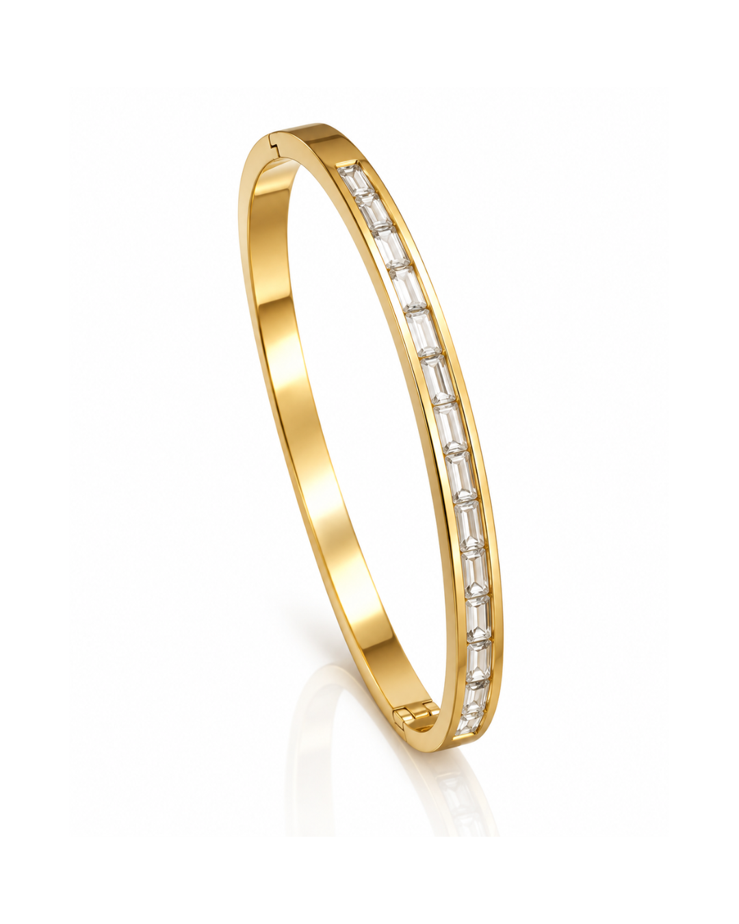 Baguette Channel Cuff Bracelet