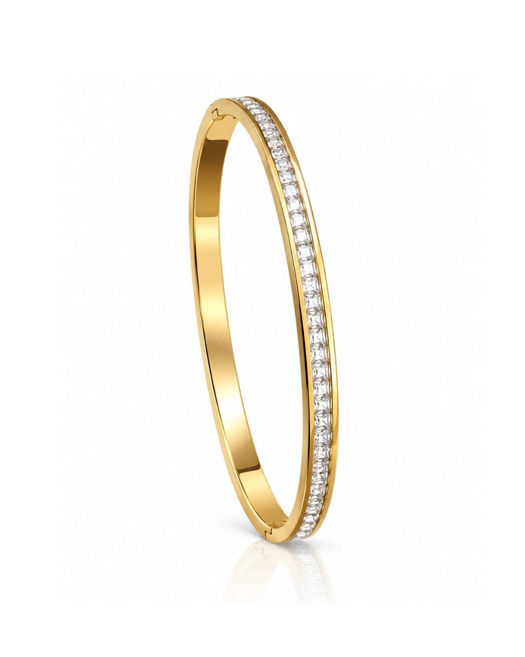 Pavé Half-Row Locking Cuff Bracelet