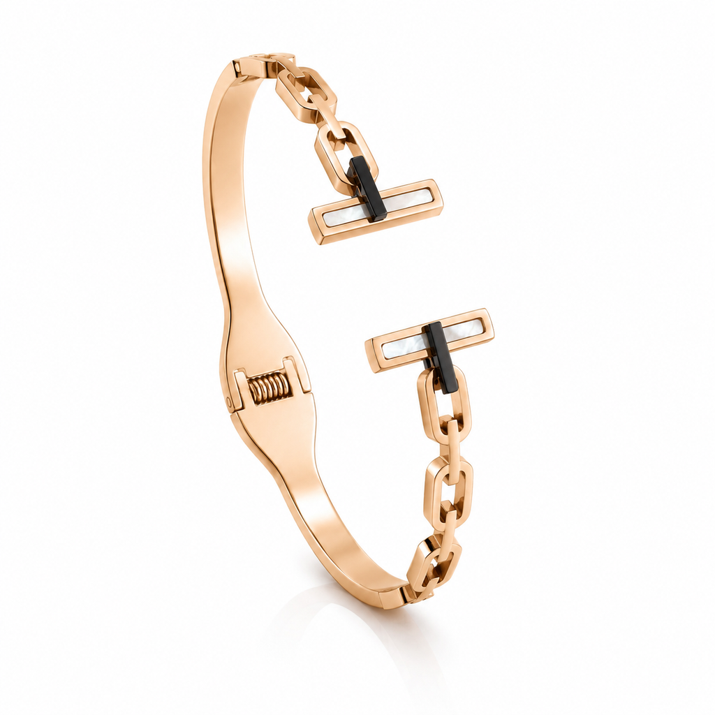 Chain Link Open Bangle