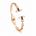 Chain Link Open Bangle