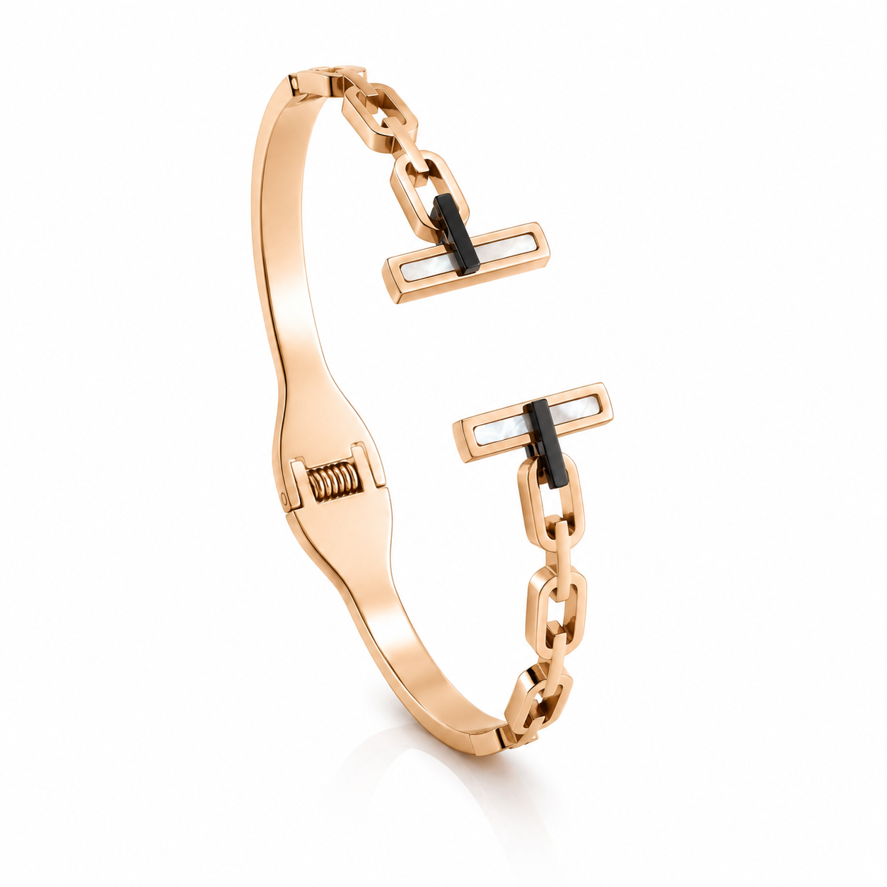 Chain Link Open Bangle
