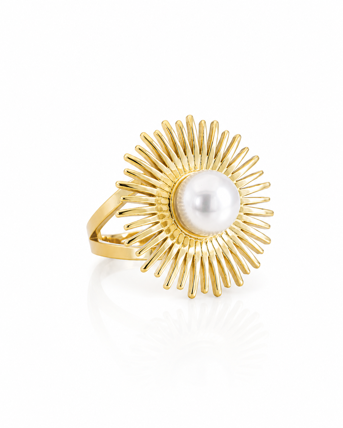 Solaris Sunburst Pearl Ring