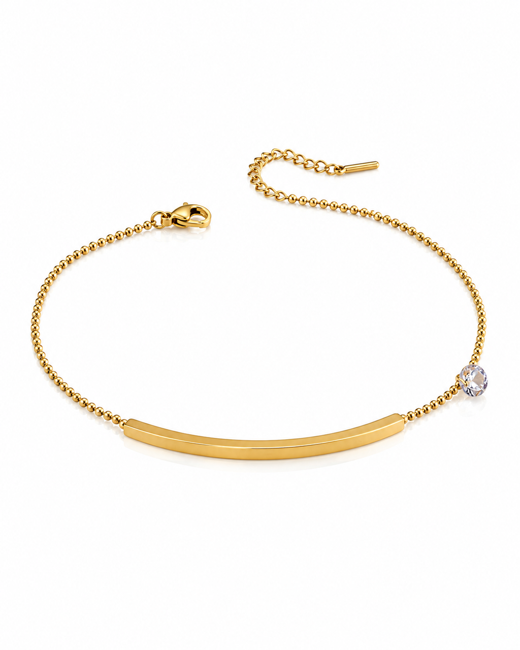 Crystal Bar Chain Anklet
