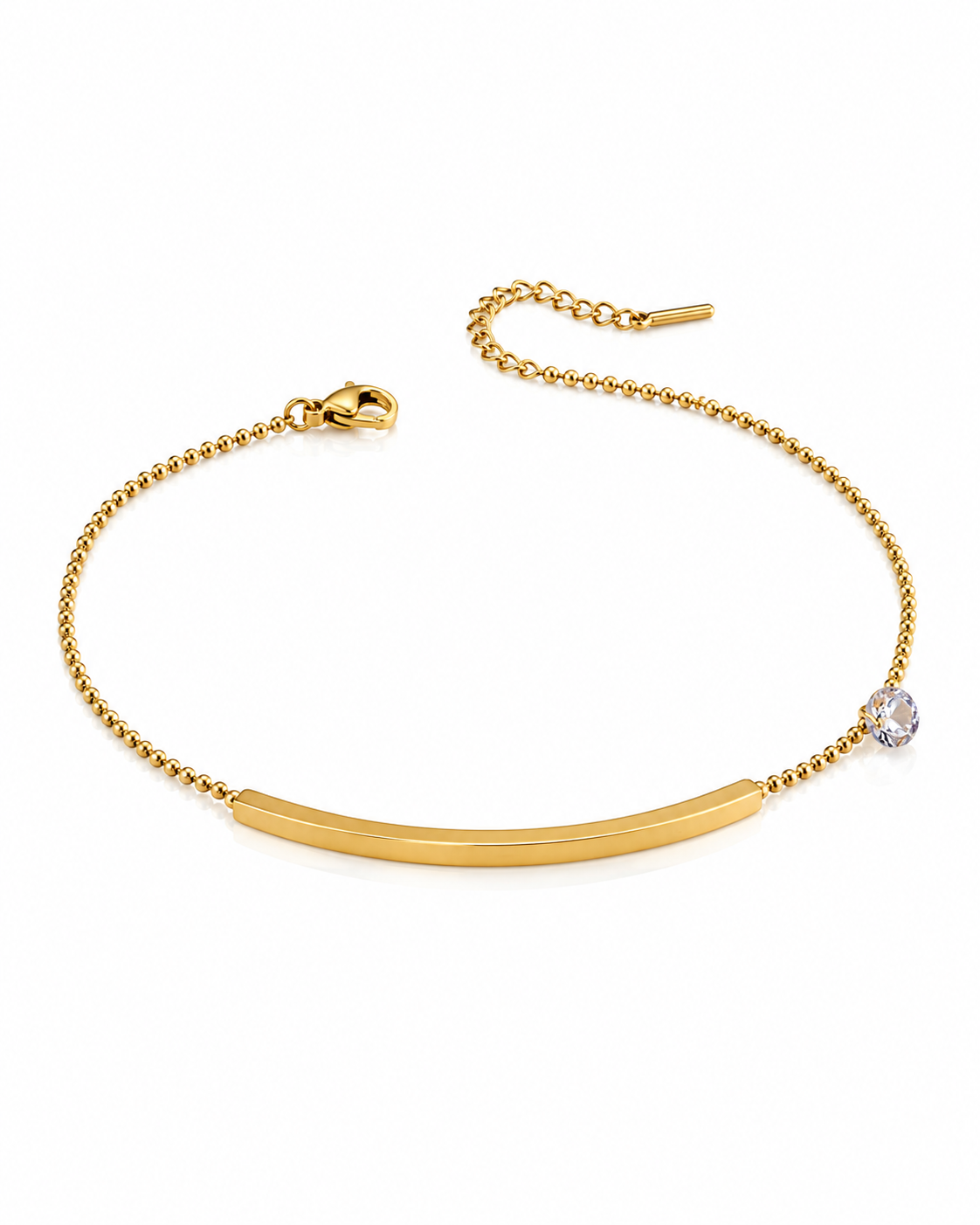 Crystal Bar Chain Anklet