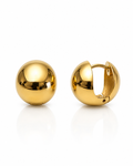 Gilded Orb Huggie Earrings