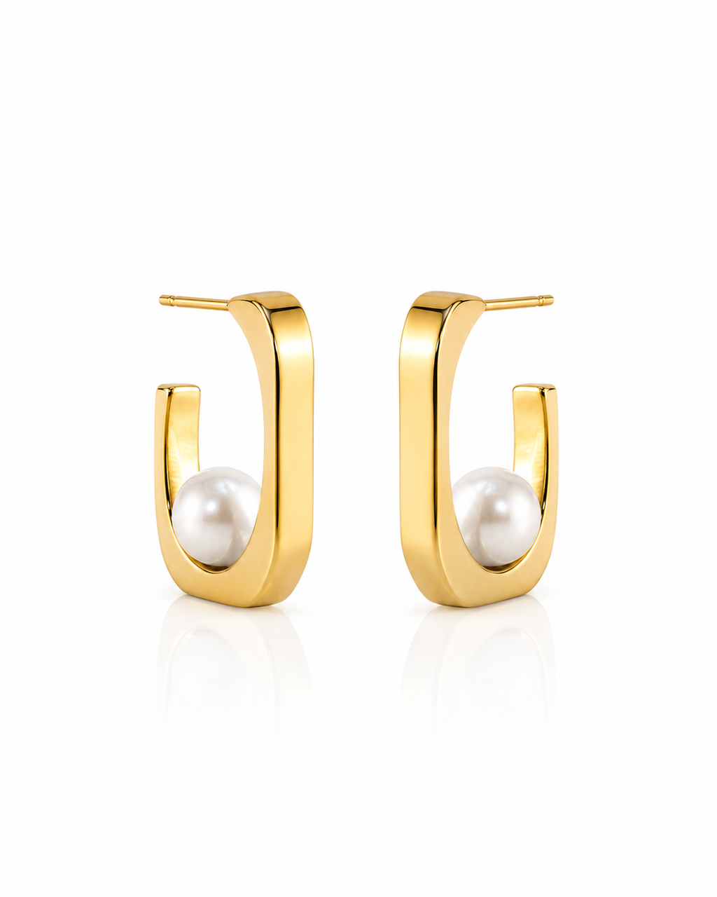 Aurum Crescent Hoops Earrings