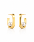 Aurum Crescent Hoops Earrings