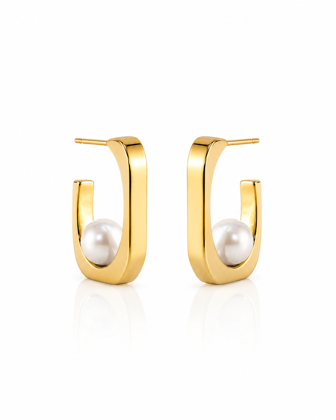 Aurum Crescent Hoops Earrings
